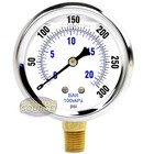 Quality Liquid Filled 2 5  300 Psi Air Pressure Gauge Lower Mnt   Side Mount