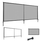 Heavy Duty Outdoor Freestanding Privacy Screen Fence Panels With Iron Poles