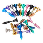 Stainless Steel Unisex Multicolor Punk Style Stud Screw Earrings Fashion Jewelry