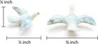     L Dove Bird Miniature Pigeon Ceramic Animals Figurine Replica Porcelain Dolls