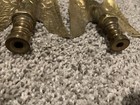 Two Solid Brass Eagle Finials Antique 