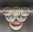Set Of 6 Vintage 1968-1969 Ford Dealer Promotional Roly-poly Whiskey Glasses