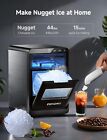 Nugget Ice Maker Countertop 44lbs 24h Pebble Ice Maker Machine  Self Cleaning 
