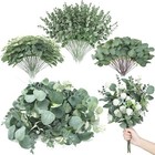 270 Pcs 3 Kinds Mixed Eucalyptus Leaves Stems Bulk Artificial Silver Dollar E   