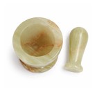 Natural Onyx Mortar   Pestle Set Stone Herb Spice Garlic Grinder Gift Box 2   