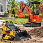 23hp Mini Skid Steer Loader 4-in-1 Bucket 3-stage Pump mini Excavator B s 13 5hp