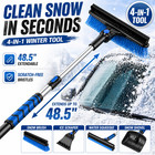 4 In 1 Extendable Snow Brush Ice Scraper Car Windshield Snow Remover Kit