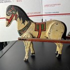 Antique Wooden Horse Pull Toy Wagon S a  Smith 1800s