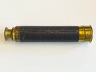 Antique 1800s Victorian 3 Draw Brass Telescope - Leather Wrapped - 19th Century