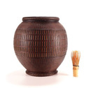 Super-detailed Bamboo Woven Vase Japanese Antique