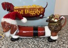 Westland Hot Diggity Dog Dachshund Figurine     santa Weiner     16538 In Box
