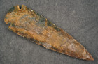 Dark Golden  green 4 8  Flint Spearhead Point Knife Blade Arrowhead I-574