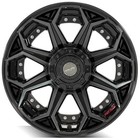 4play 4p80r 22x10 Black Wheels   33x12 50r22 A t Tires  Tpms Set 5x127   5x139 7