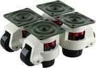 4 Pack Gd-80f Leveling Casters Adjustable Nylon Plate Mounted Caster 4400lbs