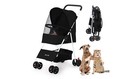 4-wheeled Pet Stroller For Cats   Dogs  Foldable Travel Carrier  Black