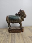 Antique Chinese India Asian Wood Carving Bull Horse Cow Aged Patina Nandi Bull