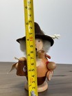 Christian Ulbricht Wooden Smoker Figure With Pipe Brown Felt Hat Heart Ornament