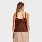 Women Beaded Cami Tank Top - A New Day Brown Xs
