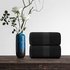 Luxury Bath Sheet Towels Extra Large 35x70 Inch 2 Pack  Black Highly Absorbent
