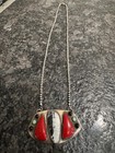 925 Sterling Silver Stamped Necklace White Buffalo  Rosarita And Turquoise