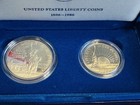 1986-s Silver Liberty 2 Coin Commemorative Set Dollar half Dollar Ellis Island