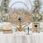 Heart Wedding Guest Book Alternative  Rustic Wooden Wedding Souvenirs With He   