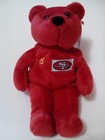 Nfl Salvino s Bammers San Francisco Steve Young  8 Red Plush Beanie Bear New Tag