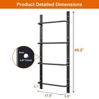 Zwinz 4-rung Window Well Ladder Steel Powder-coated 45 2  L X 17 9  W Black
