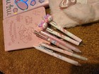 Sanrio My Melody Pink Stationery Set Notebook Pen Pencil Case Keychain Badge Tag