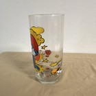 Papa Smurf The Smurfs 1982 Vintage 12 Fl Oz Clear Glass Printed Tumbler