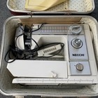 Vintage Necchi Sewing Machine 575 Fa With Carry Case Pedal And Manual