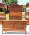 Walnut Victorian Bedroom Set   Bed  dresser And Washstand Circa 1865-70