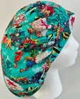 Beautiful Nautical Fish Print Size Medium Medical Bouffant Scrub Cap Surgery Hat