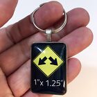 Vintage 1960 s C2 Corvette Racing Flags Emblem 1  X 1 25  Diameter Keychain