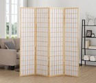 Oriental Shoji 4 Panel Screen Room Divider Natual