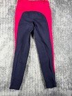 Decathlon Fouganza Horse Riding Jodhpurs Girls 14 Years Red Blue Stretch Pockets