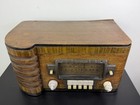 Old Antique Wood 1940 s Model Zenith Vintage Tube Short Wave Radio W black Dial
