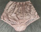 Vintage Ballerina Pink Semi-sheer Nylon Full Brief Granny Panties Size L   7