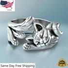 Fashion Cat Shaped 925 Silver Plated Rings For Women Party Jewelry Ring