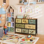 8 Drawer Dresser  Wide Fabric Chest Of Drawers  Vintage Furniture For Bedroom   