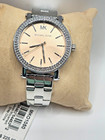 Michael Kors Mko1050 Silver Crystal Bezel Champagne Dial Women s Watch