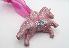 New Styrofoam Pink Glitter Covered Unicorn Ornament W  Decorative Gems