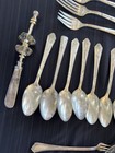 Mixed Lot 15 Vintage Silverware Pieces Silver Plate Flatware Spoon Fork Craft