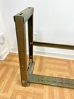Vintage Metal Table Base Work Bench Ends Desk Adjustable Industrial Machine Age