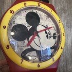 Vintage    rare     Disney Mickey Mouse Watch Red yellow Wall Clock