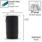 Beadsmith Black 24 Gauge Craft Wire Elements - 30 Yard Spool