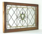 Reclaimed Traditional Lead Dark Wood Stained Glass Window