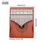 21 Keys Thumb Piano  Red Mini Portable Finger Piano Flower Pattern Handrail