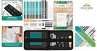 Complete Drawing Set With 100 Page Sketch Pad  Pencils  Erasers   Sharpeners