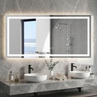 72x36 Inch Led Vanity Makeup Mirror Anti-fog Dimmable Bathroom Wall With Lights